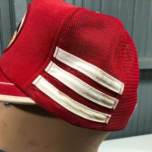 Vintage Anheuser Busch Beer Red Striped Snap Hat - Picture 6 of 6